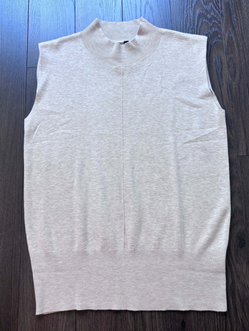 ARACH & CLOZ Mock Neck Sleeveless Cashmere Blend Knit Top Beige Size M - Picture 2 of 9